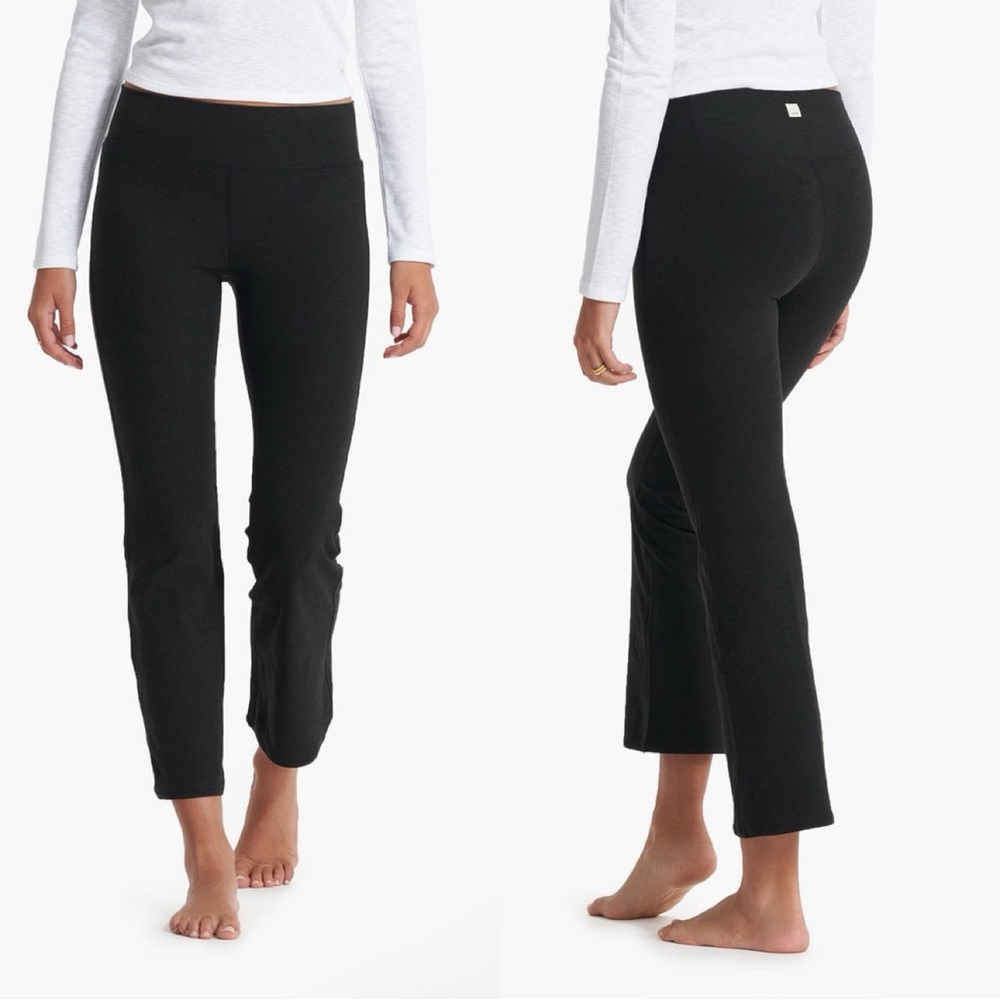 Vuori Mid Rise Elevation Slim Bootcut Black Heather